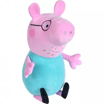 Soft plush toy SIMBA Peppa Pig Papa Pig, 37 cm, plush figure for cuddling and play
