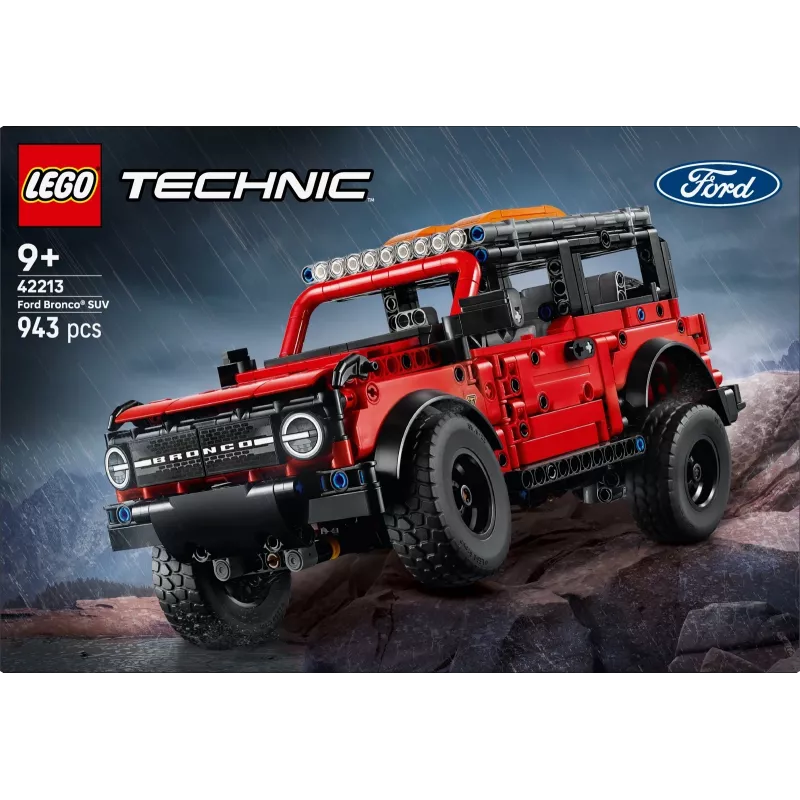 LEGO Technic construction set Ford Bronco Off-Roader 4x4 model 42213 — 943 pieces, age 9+