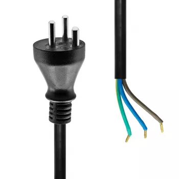 Power cord ProXtend PC-KOE-010 Denmark plug to open end, 10 A, 250 V, mains cable