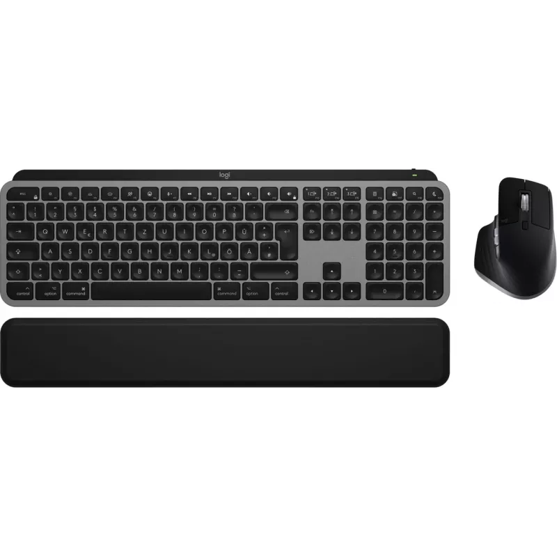 Logitech MX Keys S Combo for Mac, Wireless, DE-Layout Keyboard and Mouse Set, macOS-optimised buttons and functions