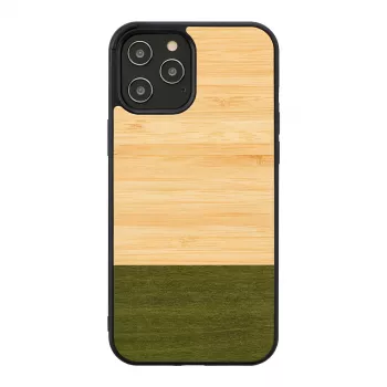 Protective phone case Man and Wood for iPhone 12 / 12 Pro — bamboo forest black