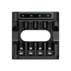Battery charger XTAR 4-slot for AA/AAA (Li-ion, NiMH) USB-C, LED indicators, black