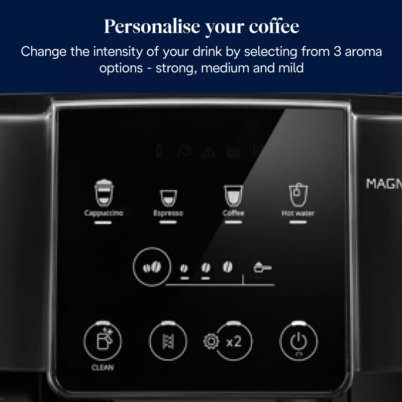 Combi coffee maker De’Longhi Magnifica ECAM220.60.B — 1.8 L water tank, 250 g bean hopper, ceramic grinder, black
