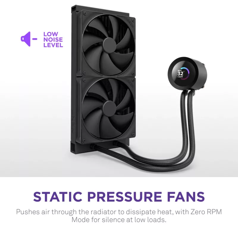 All-in-one liquid cooler NZXT Kraken Plus 280 14 cm Black