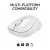 Mouse Logitech Silent M240 Wireless Bluetooth White