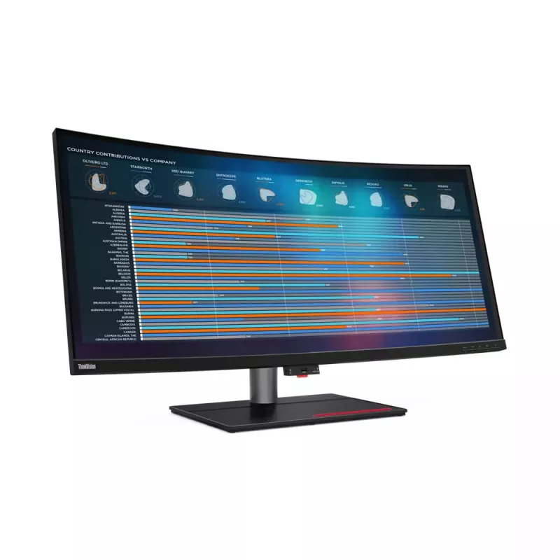 Lenovo ThinkVision P40w-20 computer monitor 100.8 cm (39.7 inch) 5120 x 2160 pixels 5K Ultra HD LED Black