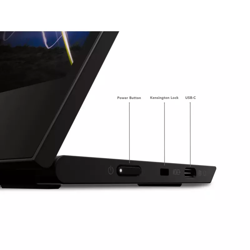 Lenovo ThinkVision M15 computer monitor 39.6 cm (15.6 inch) 1920 x 1080 pixels Full HD LED Black