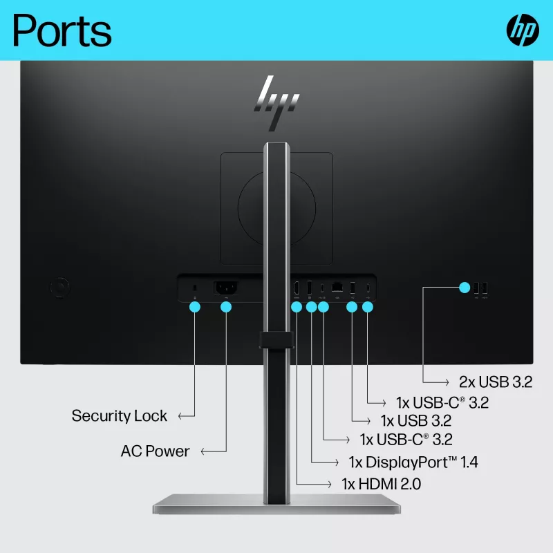 Monitor HP E-Series E27k G5 27 inch 4K Ultra HD LCD 3840 x 2160
