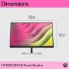 HP E24t G5 FHD Touch Monitor, 60.5 cm (23.8 inch), 1920 x 1080 pixels, Full HD, LCD, 5 ms, Black