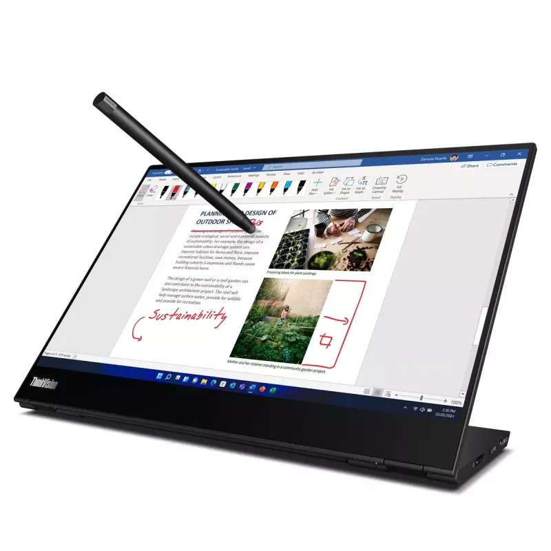 Monitor Lenovo ThinkVision M14t 14 inch Touchscreen LED 2240 x 1400