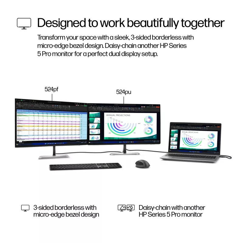 HP Series 5 Pro 23.8 inch FHD USB-C Monitor - 524pu