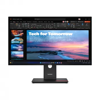 Lenovo ThinkVision T27QD-40 Monitor, 68.6 cm (27 inch), 2560 x 1440 pixels, Wide Quad HD, LED, 6 ms, Black