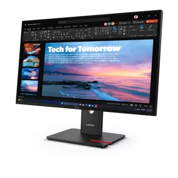 Lenovo ThinkVision T27QD-40 Monitor, 68.6 cm (27 inch), 2560 x 1440 pixels, Wide Quad HD, LED, 6 ms, Black