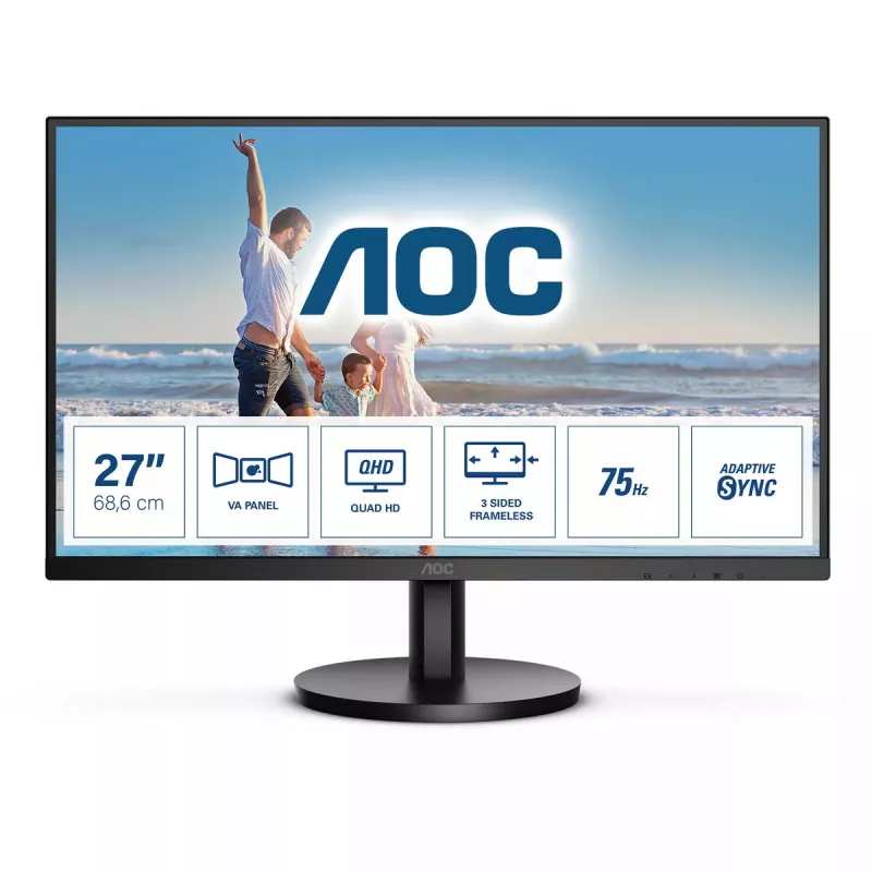 AOC B3 Q27B3MA/BK computer monitor 68.6 cm (27 inch) 2560 x 1440 pixels Quad HD LED Black