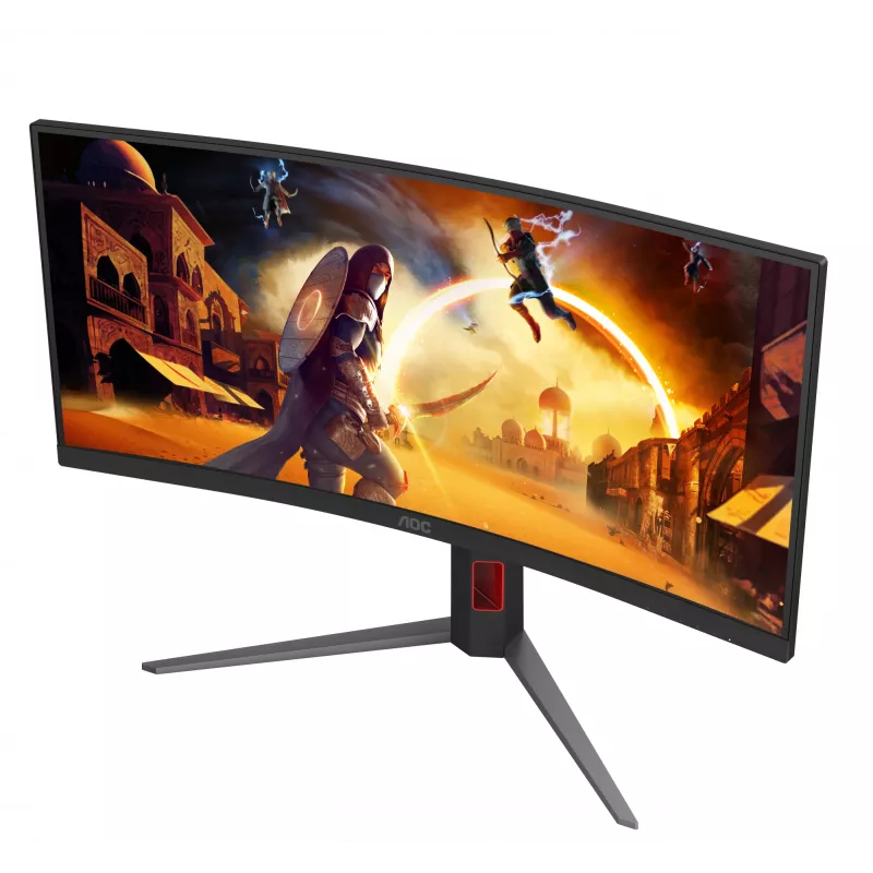AOC G4 CU34G4Z computer monitor 86.4 cm (34 inch) 3440 x 1440 pixels Wide Quad HD LED Black, Red