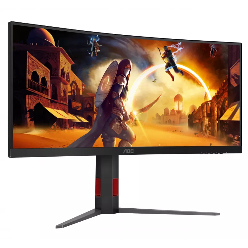 AOC G4 CU34G4Z computer monitor 86.4 cm (34 inch) 3440 x 1440 pixels Wide Quad HD LED Black, Red