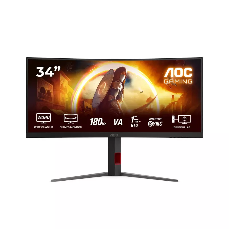 AOC G4 CU34G4 computer monitor 86.4 cm (34 inch) 3440 x 1440 pixels Wide Quad HD LED Black, Red