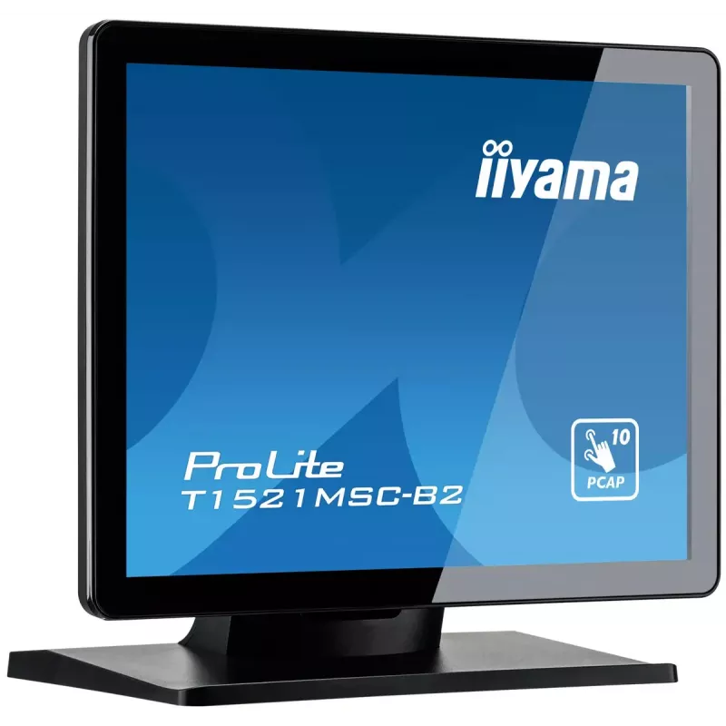 iiyama ProLite T1521MSC-B2 computer monitor 38.1 cm (15 inch) 1024 x 768 pixels XGA LED Touchscreen Tabletop Black