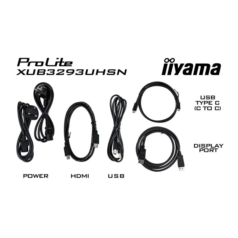 iiyama ProLite XUB3293UHSN-B5 computer monitor 80 cm (31.5 inch) 3840 x 2160 pixels 4K Ultra HD LCD Black