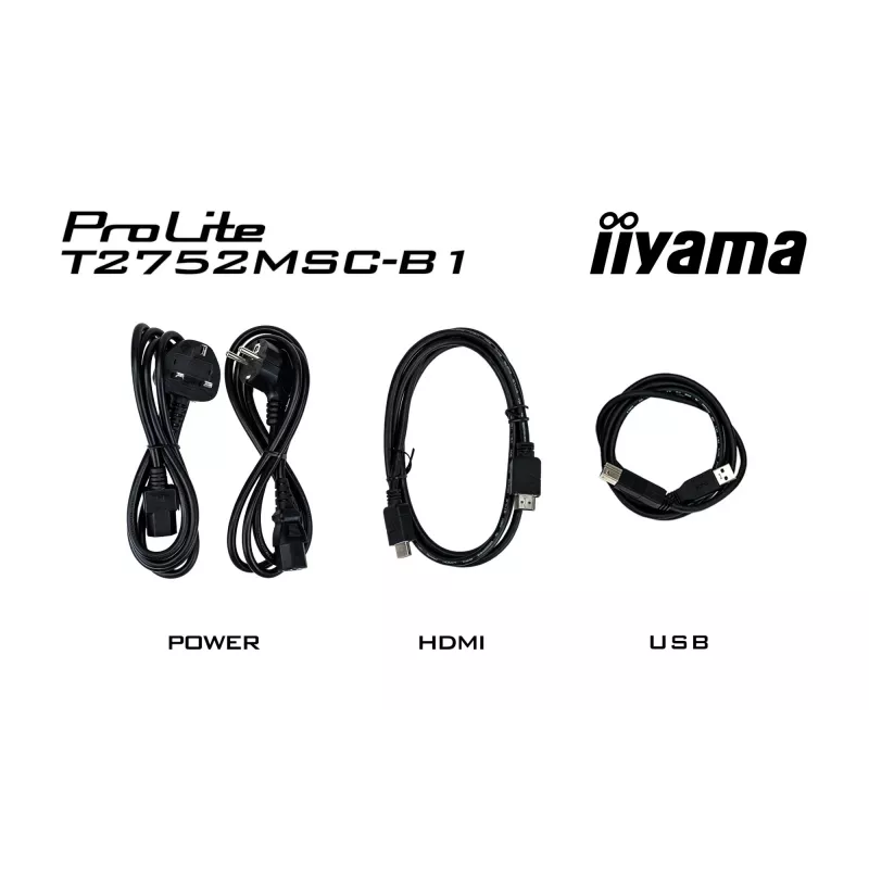 iiyama ProLite T2752MSC-B1 computer monitor 68.6 cm (27 inch) 1920 x 1080 pixels Full HD LED Touchscreen Black