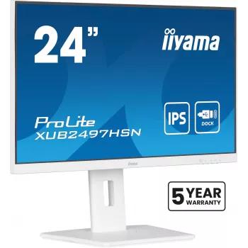iiyama ProLite XUB2497HSN-W2 computer monitor 60.5 cm (23.8 inch) 1920 x 1080 pixels Full HD LED White