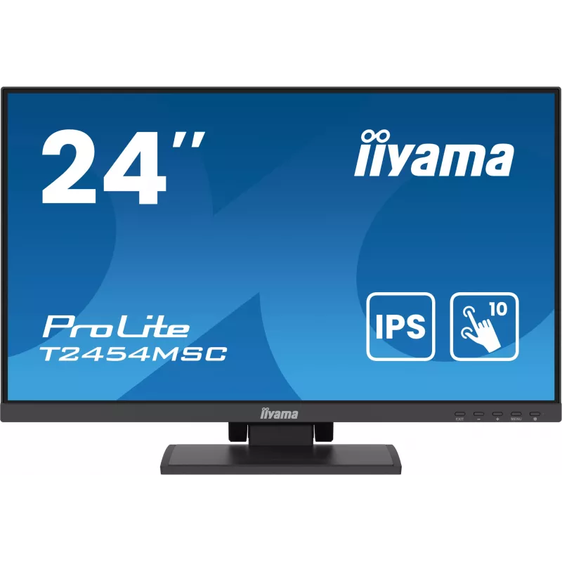 iiyama ProLite T2454MSC-B2AG computer monitor 60.5 cm (23.8 inch) 1920 x 1080 pixels Full HD LED Touchscreen Multi-user Black