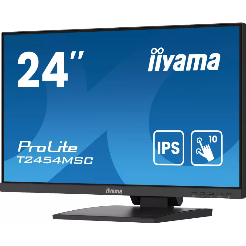 iiyama ProLite T2454MSC-B2AG computer monitor 60.5 cm (23.8 inch) 1920 x 1080 pixels Full HD LED Touchscreen Multi-user Black