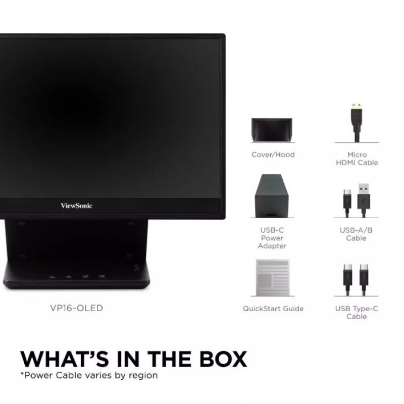 Viewsonic VP Series VP16-OLED computer monitor 40.6 cm (16 inch) 1920 x 1080 pixels Full HD Black