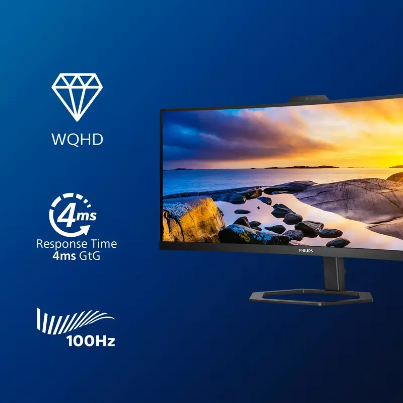 Philips 5000 series 34E1C5600HE/00 computer monitor 86.4 cm (34 inch) 3440 x 1440 pixels 4K Ultra HD LED Black