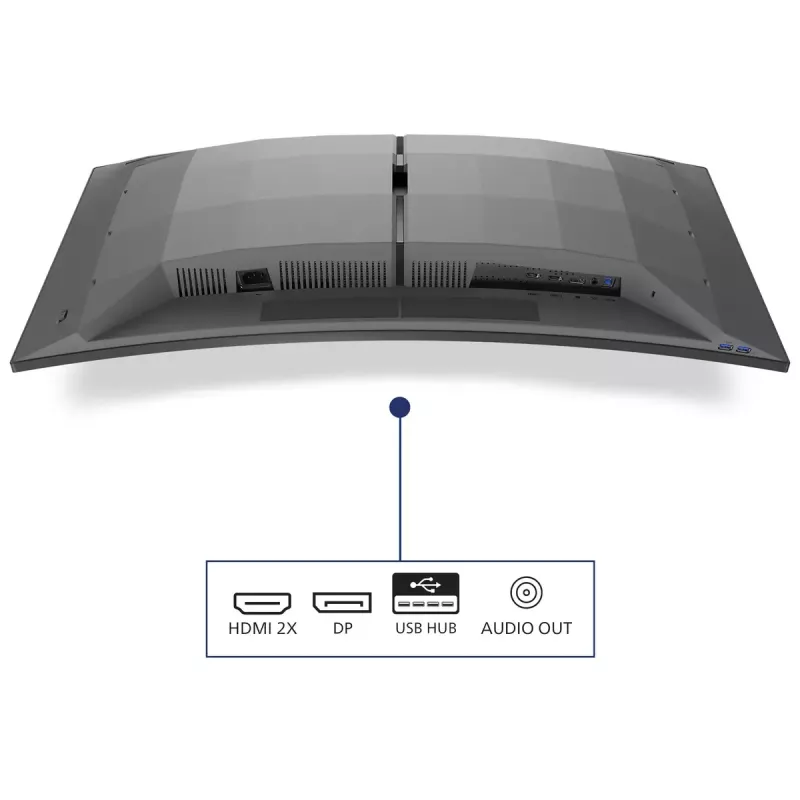 Philips Evnia 34M2C6500/00 computer monitor 86.4 cm (34 inch) 3440 x 1440 pixels Wide Quad HD QD-OLED Grey