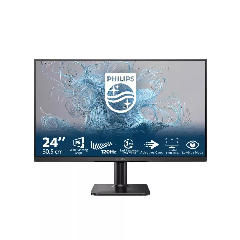Monitor Philips 1000 series 24E2N1110/00 23.8 inch (60.5 cm) Full HD IPS 1920×1080 120 Hz 4 ms Black