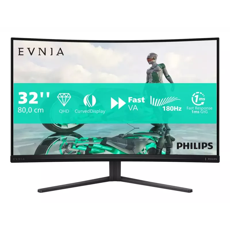 Philips Evnia 32M2C3500L/00 computer monitor 80 cm (31.5 inch) 2560 x 1440 pixels Quad HD LCD Black