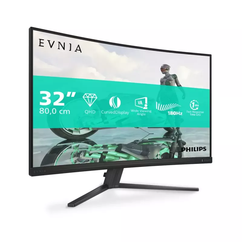 Philips Evnia 32M2C3500L/00 computer monitor 80 cm (31.5 inch) 2560 x 1440 pixels Quad HD LCD Black