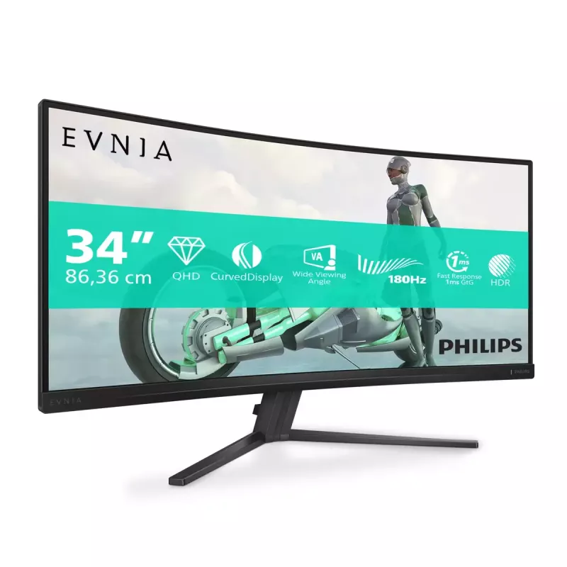 Philips Evnia 34M2C3500L/00 computer monitor 86.4 cm (34 inch) 3440 x 1440 pixels Wide Quad HD LCD Black