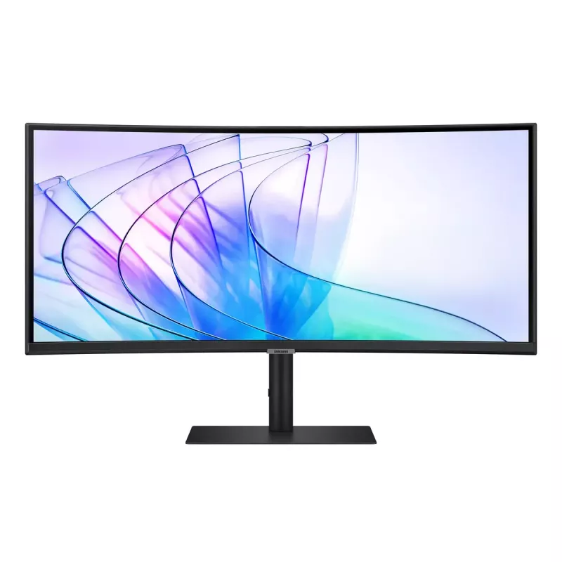 34 inch Samsung S65VC UltraWide Quad HD 3440x1440 Curved VA LCD Monitor with USB-C PD 90W, Built-in Speakers, 100 Hz