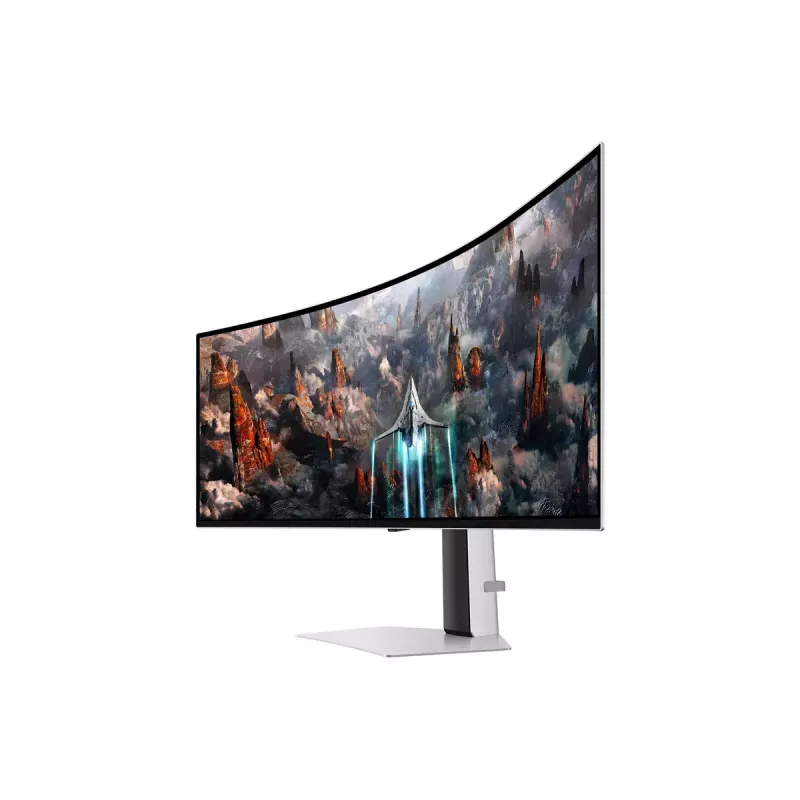 Samsung G93SC computer monitor 124.5 cm (49 inch) 5120 x 1440 pixels Dual QHD OLED Silver