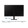 Monitor Samsung S60D 32 inch LCD Quad HD 2560 x 1440 IPS, 5 ms, 350 cd/m², USB 3.2 Gen1, VESA, height adjustable