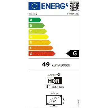 49 inch OLED Curved Monitor Samsung S49DG910SU — Dual QHD 5120×1440, 32:9, 0.03 ms, 2×USB-C, VESA, height adjustable