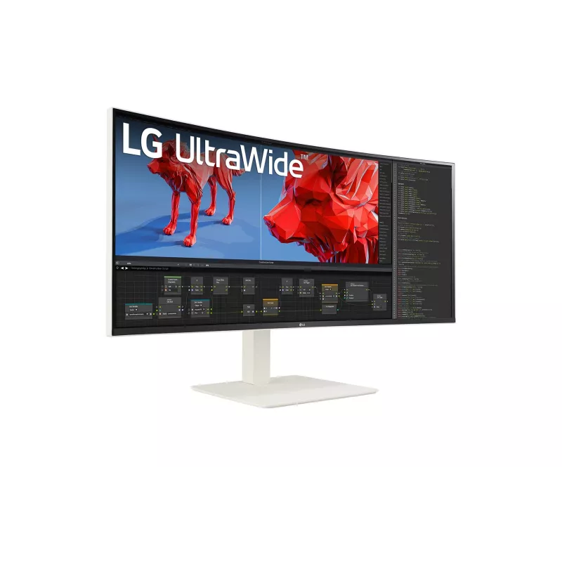 LG 38BR85QC-W computer monitor 96.5 cm (38 inch) 3840 x 1600 pixels UltraWide Quad HD+ LCD White