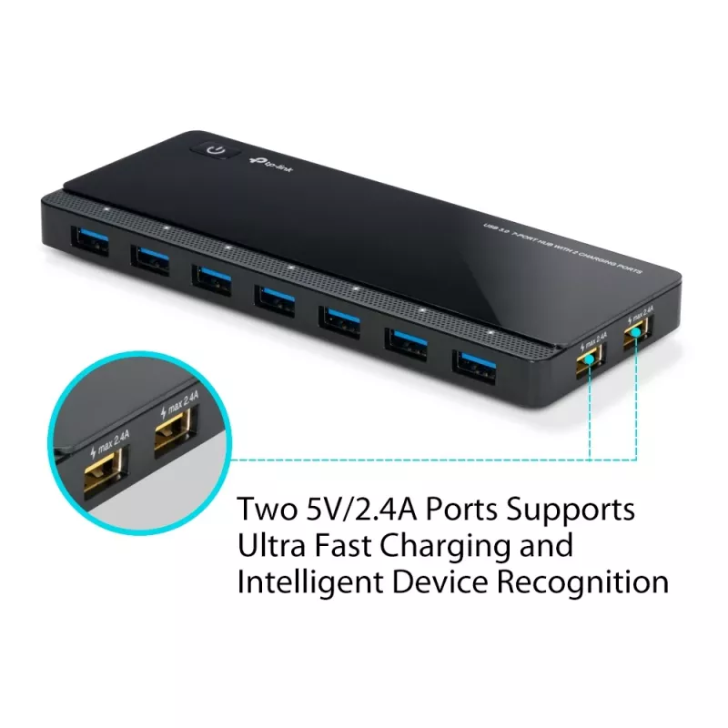 TP-Link UH720 USB 3.2 Gen 1 (3.1 Gen 1) Micro-B 5000 Mbit/s Black