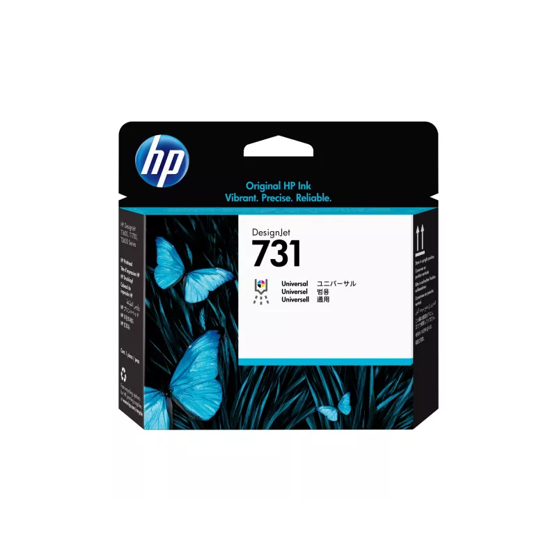 HP 731 DesignJet Printhead, HP DesignJet T1700 Printer series, Thermal inkjet, Cyan, Photo black, Matte black, Magenta, Yellow, Grey, Singapore, 28 mm, 143 mm