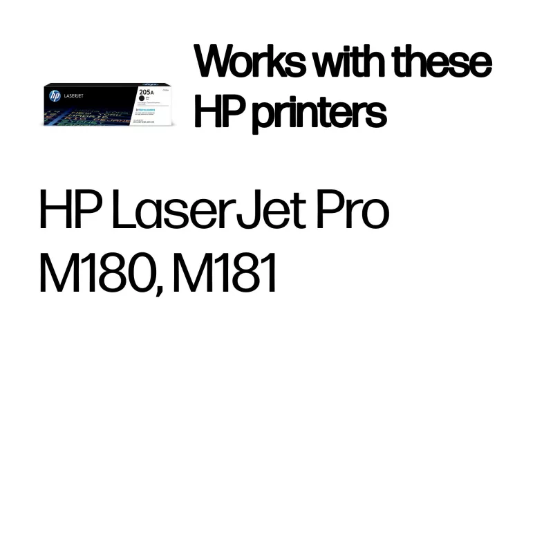 HP 205A Black Original LaserJet Toner Cartridge, 1100 pages, Black, 1 pc(s)