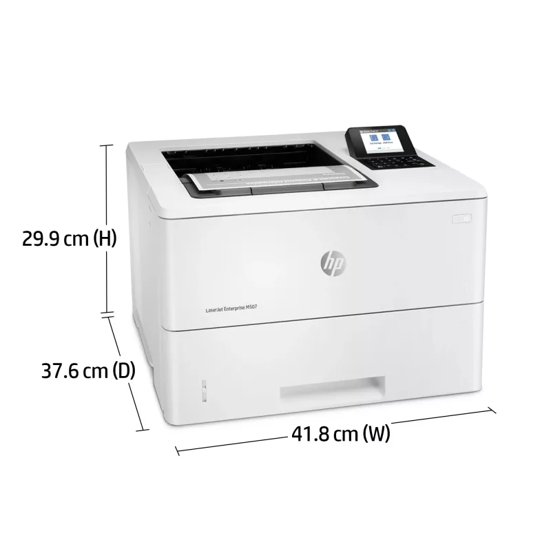 HP LaserJet Enterprise M507dn, Laser, 1200 x 1200 DPI, A4, 43 ppm, Duplex printing, Network ready