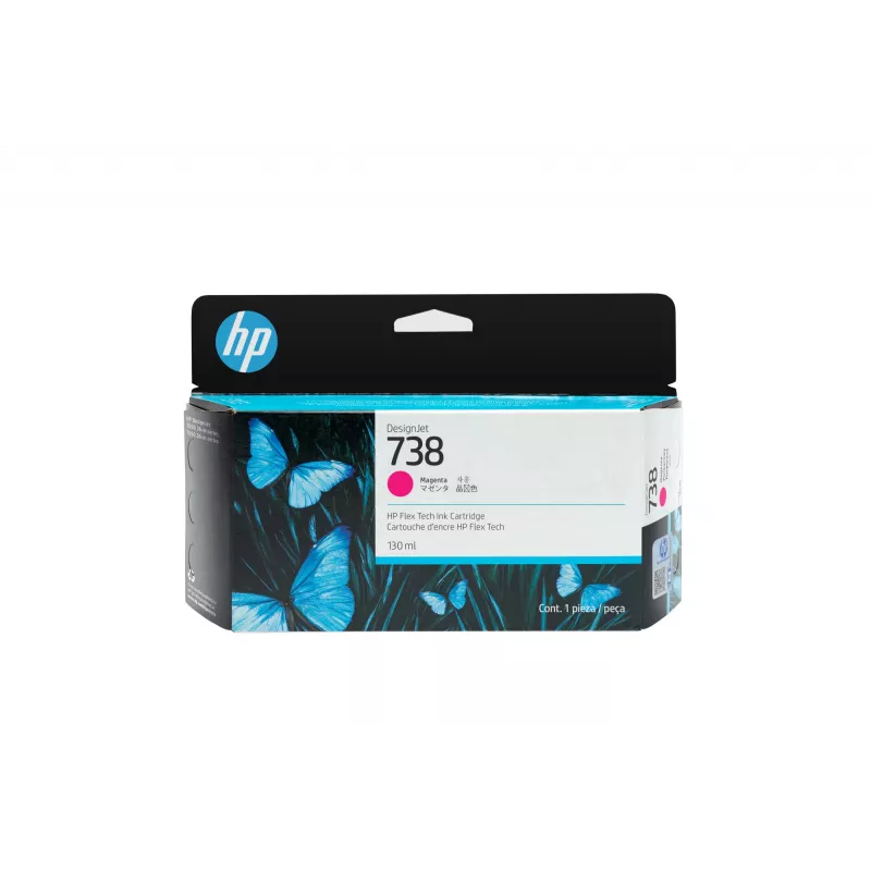 Ink Cartridge HP 738 Magenta for HP DesignJet Printers (MPN 498N6A)