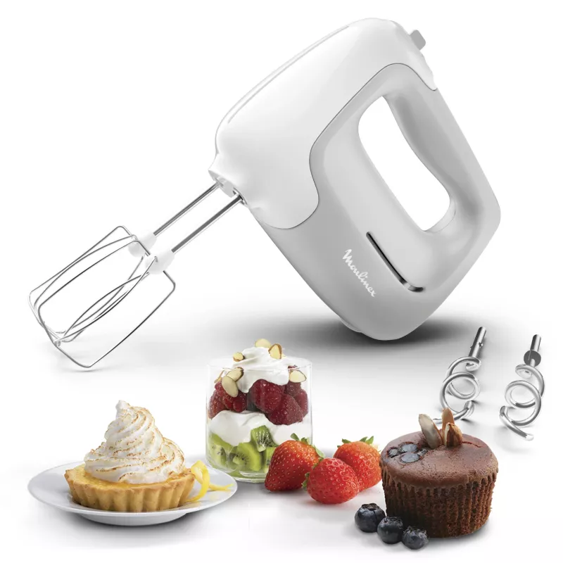 Hand mixer Tefal Prep'Mix HT450B — 450 W, 5 speeds, turbo, metal beaters, white