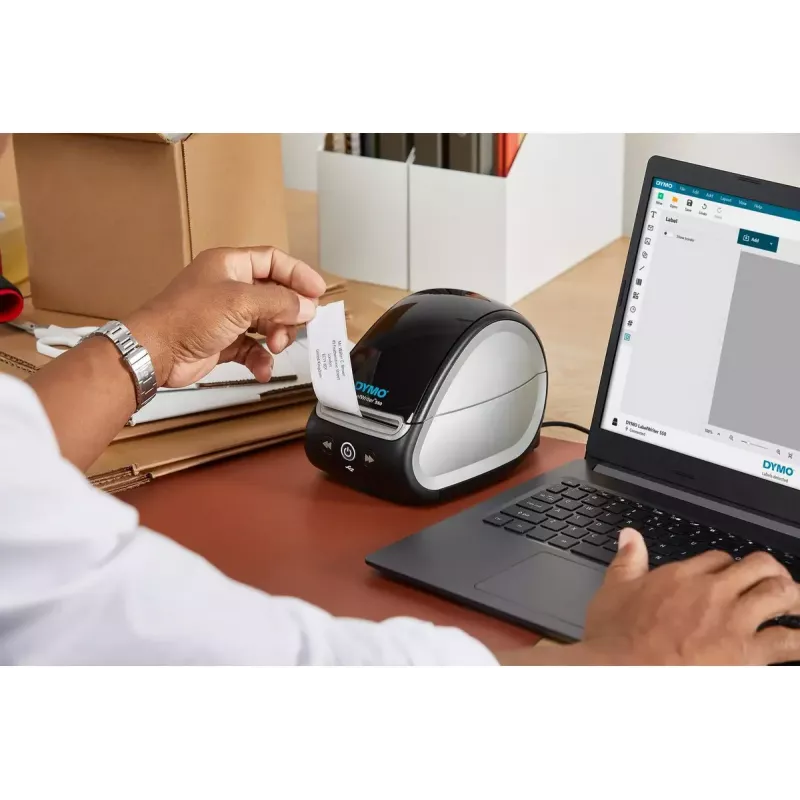 DYMO LabelWriter 550 Label Printer | Label Maker with Direct Thermal Printing | Automatic Label Recognition | Prints Address LabelsShipping LabelsBarcode Labels & More | EU 2 Pin Plug