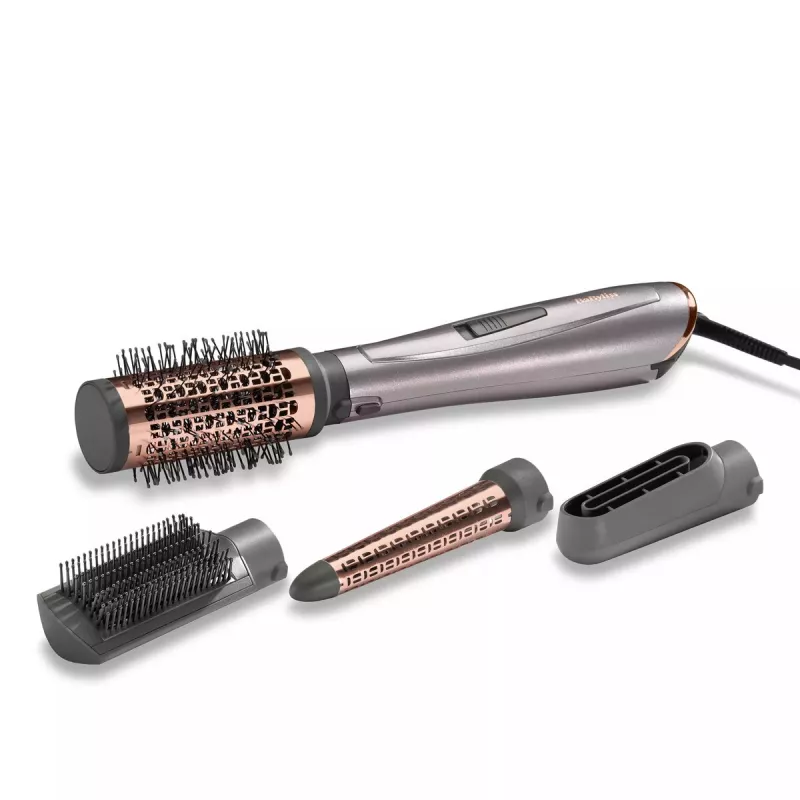 Hair styling kit BABYLISS Air Style 1000 — 1000 W hot air styler with 5 cm barrel, 2 heat levels, ionic and cool shot, 4 attachments