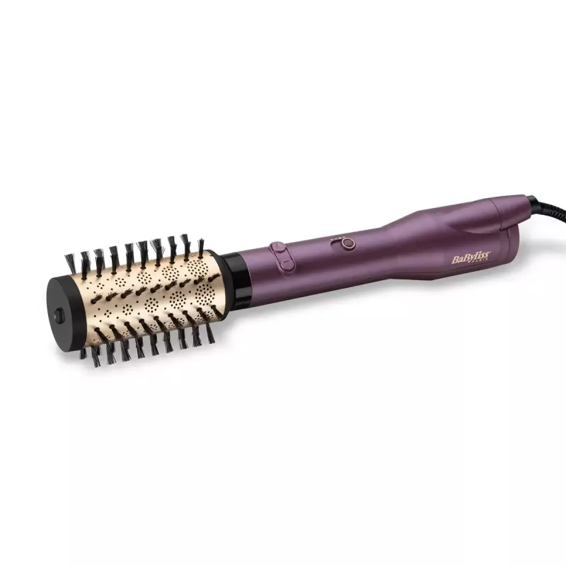 Hot air brush BABYLISS Big Hair Dual AS950E — 650 W, 2 heating levels, 5 cm barrel, 2 brush heads, 2.5 m cord, Violet/Rose Gold/Black