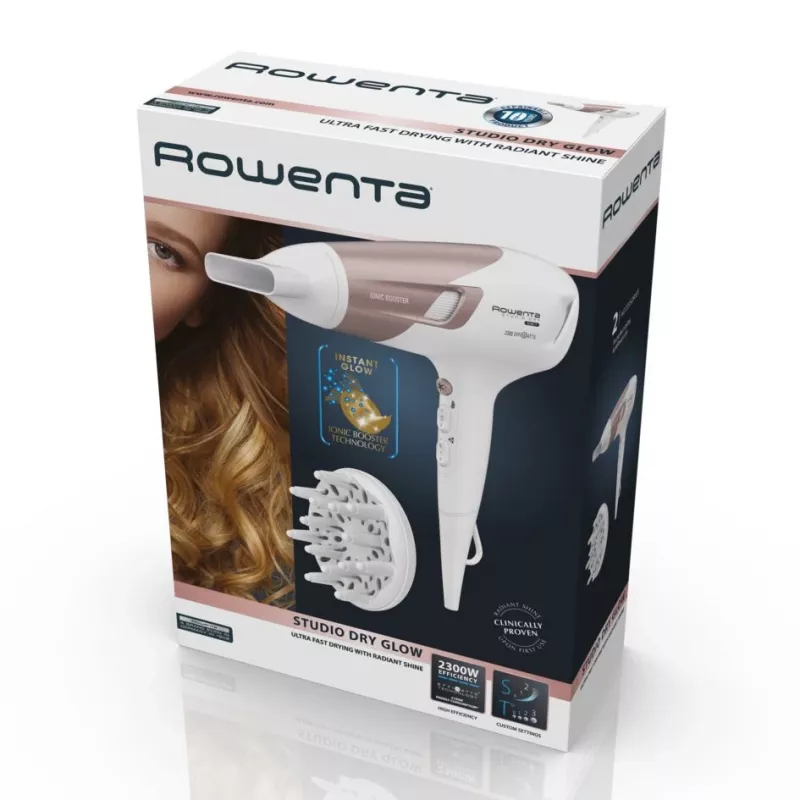 Rowenta Studio Dry CV5830 hair dryer 2300 W Beige, White