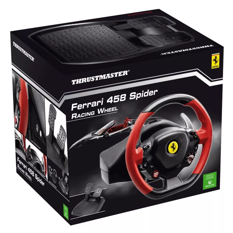 Thrustmaster Ferrari 458 Spider Black, Red USB Steering wheel + Pedals Xbox One